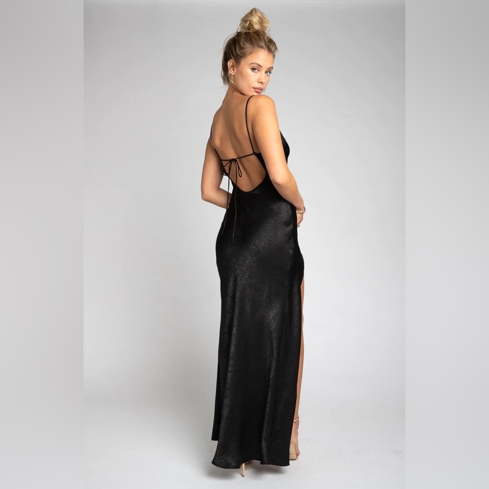 Resa river slip black dress - XS